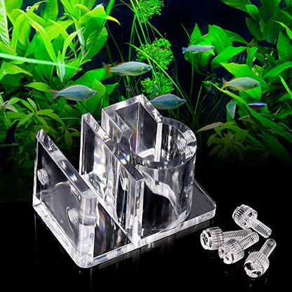 Aquarium Clip Holder | Top - Grade Acrylic Fish Tank Filtration Mount | Hose/Pipe/Tube Clip for 13-17mm Diameter | Safe & Sturdy Water Hose Fixing