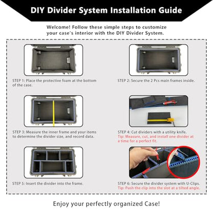 UPGRADED Lid Organizer & DIY Divider System for Pelican V525 Case (NO CASE)