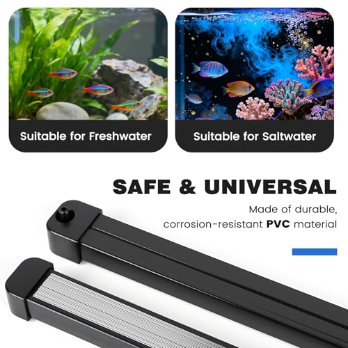 hygger Weighted Nano Mist Bubble Wall Bar, 31.5" Self-Sinking ABS Air Stone Strip with Gentle Oxygen Diffuser for Freshwater & Marine Aquarium, Hydroponics - size: 31.5 Inch