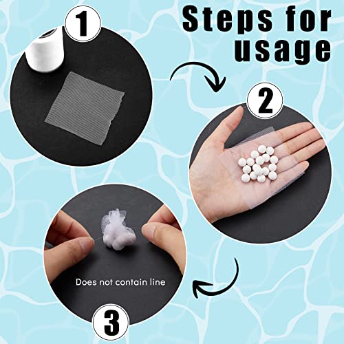 Woanger 2 Rolls Fishing Soft Spawn Net | Spawn Sac Sack Netting, Catfish Fishing Bait Mesh Holder, for Roe Bags Accessories - color: White