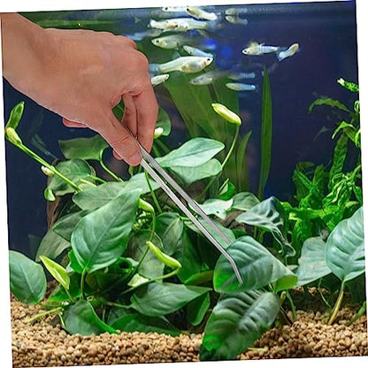 WOONEKY 1set Aquatic Plants Maintenance Tool Includes Scissors and Spatula for Fish Tank Cleaning Ergonomic Design for Precision Plant Trimming Resistant