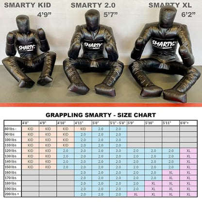 SMARTY 2.0/XL/Kid (Unfilled) Grappling Dummy for BJJ, Jiu-Jitsu, MMA, Wrestling, Martial Arts Practice, Self-Defense Training Dummies - 3 Sizes: 2.0 Adult, XL, or Kid - size: XL - 6'2"
