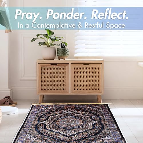 Sacred Artisans Prayer Rug with Super Soft Touch for Men and Women | Prayer Mat and Meditation Mat for Home Travel & Gift (Palace - Non Padded) - color: Palace - Non Padded