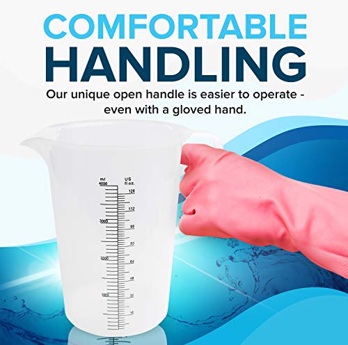 8oz (250 mL) Measuring Pitcher, Plastic, Multipurpose - Great for Chemicals, Oil, Pool and Lawn - Ounce (oz) and Milliliter (mL) Increments (1 cup) - size: 8oz