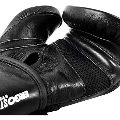 RIVAL Boxing RB50 Intelli-Shock Compact Bag Gloves, Hook and Loop Closure - Soft Inner Lining, Multi-Layered Foam Padding - color: Black, size: Large