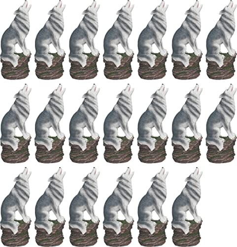 Hosley 20pk Bulk Buy Resin Wolf Decor Statue/Incense Cone Burner Smoking Wolf Holder12 Inch High Ideal for Spa and Aromatherapy Suggested for use with Hosley Brand Incense - color: Wolf * 20
