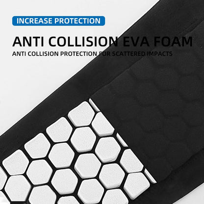 2 Pack Soccer Shin Guards Soccer Kids Adult, Soft Anti-Collision Soccer Shin Pad with EVA Honeycomb Pads, Shin Defender Shin Guard Sleeves - color: Red, size: Large