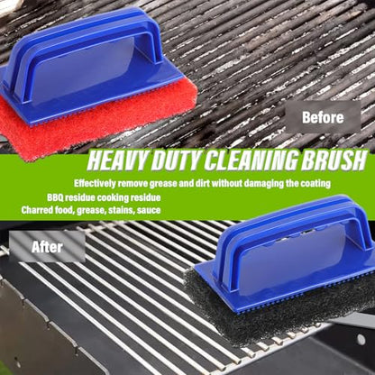 5 Pack Electric Cleaning Brush Pad Kitchen Bathroom Household Cleaning Pad Swimming Pool wall Cleaning Brush Heavy Duty Griddle Scrubber Scouring Pad and 1 Pack Handle kit(Multicolor) - color: Mix Color