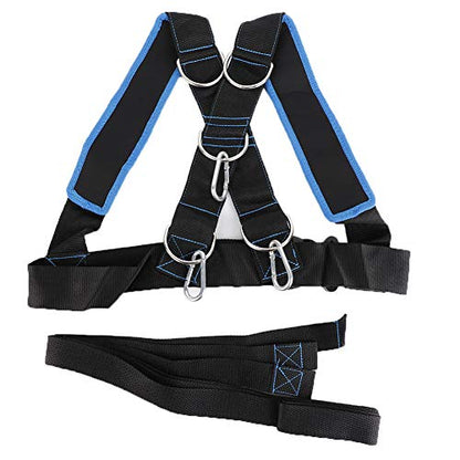 Yosoo Health Gear Pulling Harness Harness, Sled Pulling Harness Adjustable Pulling Sled Harness, Sled Shoulder Harness, Sled Pulling Belt With Shoulder Straps For Fitness Training Workout