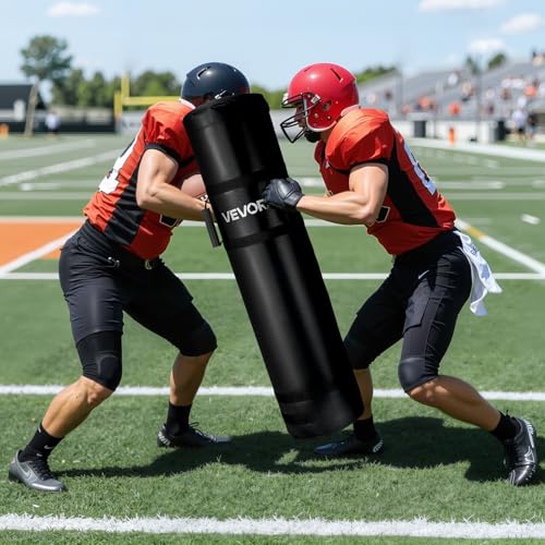 VEVOR PVC Step Over Dummy, High-Density Sponge Blocking Pad Equipment, Heavy Duty Tackle Dummies with Handles, Great for Footwork Drills Sports Training Practice - size: 1PC Tackling Dummy 48*12inch
