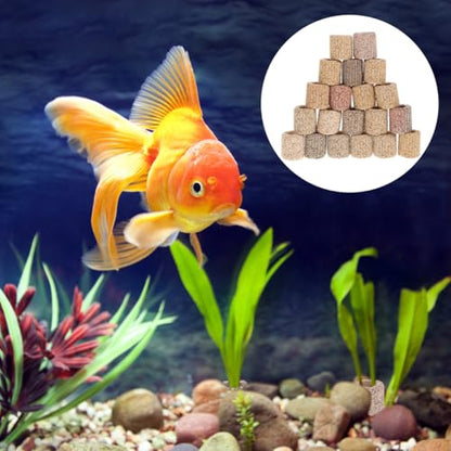 VANZACK 20Pcs Ceramic Water Plant Fixed Rings - Aquarium Anchor for Fish Tank Decor, Aquatic Plant Holder, Easy Installation