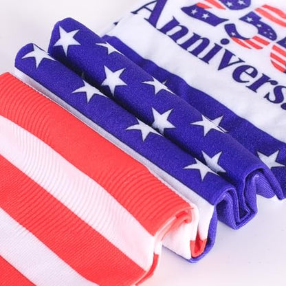 Aueyan Arm Sleeves for Men Women,Cooling Sleeves with Thumb Holes,Funny Sun Protection Arms Cover with Print Pattern - color: 250th Anniversary Flag