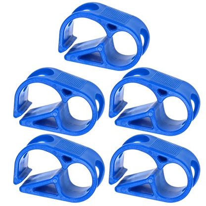 M METERXITY 5-Pack Adjustable Plastic Tubing Clamps 1/4-5/16 Inch Water Flow Control Tube Clip Adjustment Hose Pipe Clips for Beer Bottle/Plumbing/Instruments/Equipment [Blue] - color: Blue, size: 1/4"-5/16"