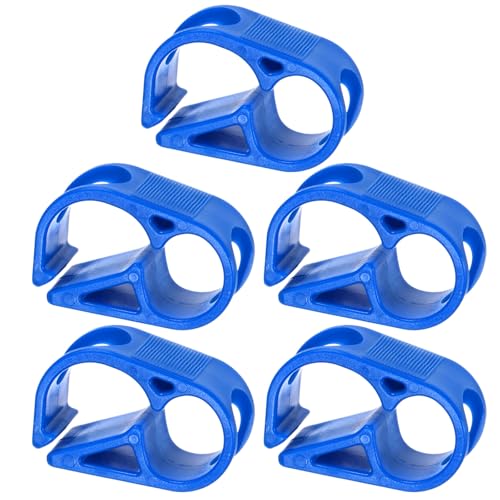 M METERXITY 5-Pack Adjustable Plastic Tubing Clamps 1/4-5/16 Inch Water Flow Control Tube Clip Adjustment Hose Pipe Clips for Beer Bottle/Plumbing/Instruments/Equipment [Blue] - color: Blue, size: 1/4"-5/16"