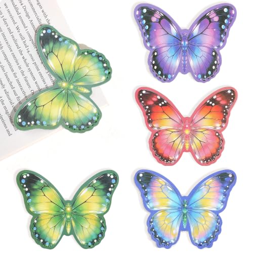 4PCS Leather Butterfly Bookmarks Set for Book, Planners，Vintage Corner Book Marks for Reading Women & Men，Unique Book Marks Gifts for Book Lovers, Reading Accessories for Students & Adults & Kids - style: Butterfly