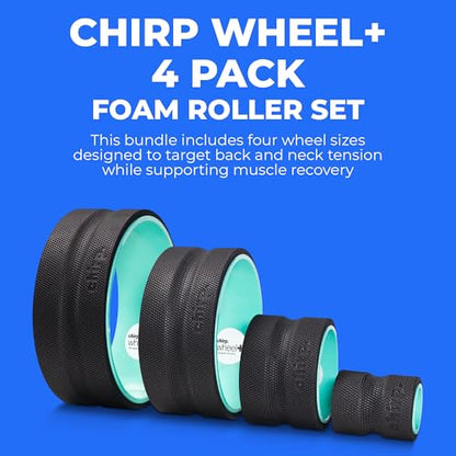 Chirp Wheel+ Foam Roller 4-Pack, Back & Neck Pain Relief, Mint | Back Roller Wheel Set, Foam Roller for Back Pain, Spine Decompression, 4/6/10/12 in, Neck and Muscle Recovery - size: 4-Pack Mint