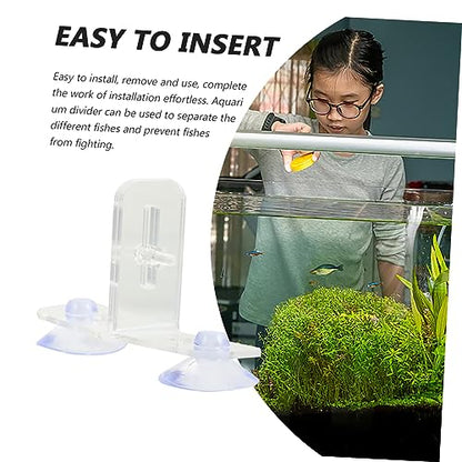 VICASKY 4sets Aquarium Divider Clips Fish Tank Separation Board Cups for Insulation and Breeding