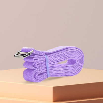 Professional Cotton Yoga Strap (2.5cm Width) – Thickened Non-Slip Stretching Belt for Yoga, Pilates, Rehab & Flexibility Training - color: purple