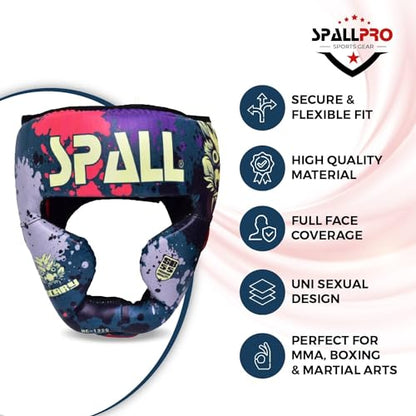 Head Guard MMA Training, Sparring Helmet for Fighting Sports Karate Boxing Martial Arts MMA and Taekwondo, Safety Boxing Headgear