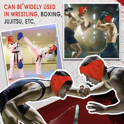 Tellegloww Wrestling Headgear for Kids Youth Soft Grappling Headgear Adjustable Wrestling Ear Guard for Adults - color: Orange, style: Classic Style
