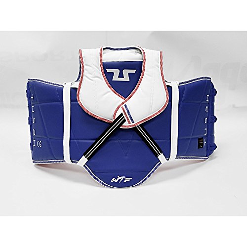Tusah Taekwondo TKD Reversible Adult Chest Protector WTF Approved - size: Medium (3)