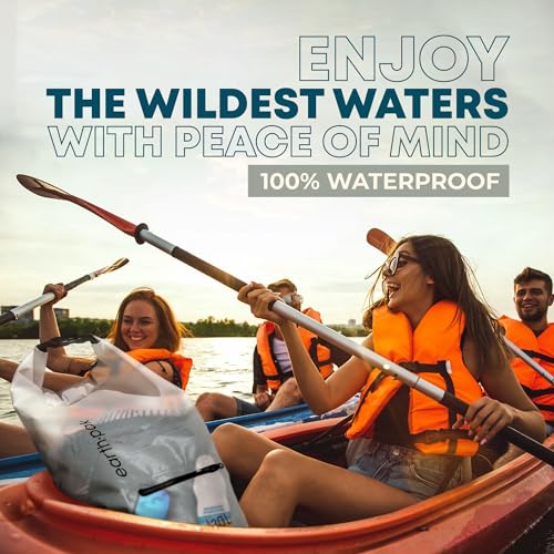 Earth Pak Waterproof Dry Bag with Zippered Pocket - Waterproof Dry Bag Backpack Keeps Gear Dry - color: Clear, size: 20L