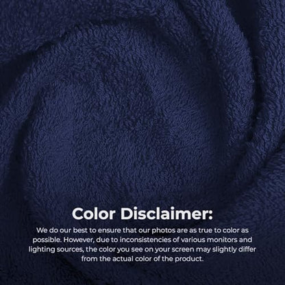 Avalon Towels Salon Towel - Navy Blue Hand Towels Bulk Pack of 24 - 100% Cotton Absorbent Spa, Facial & Gym Towel for Working Out - 16x27 Inches (Not Bleach Proof) - color: Navy
