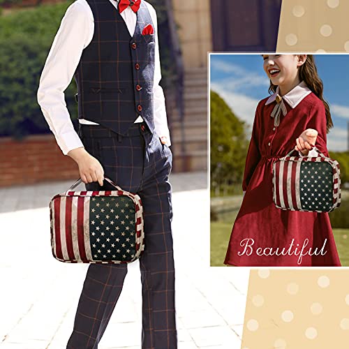 FINPAC Bible Cover, Carrying Book Case Bible Bag with Handle - color: Us Flag