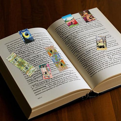 Black Cat Magnetic Bookmarks, 30 Pcs Cute Cats Book Mark Magnet Clips for Reading Women Kids, Oil Painting Art Page Markers for Books Journals Planner School Office Supplies Cat Lover Gifts - style: Black Cat