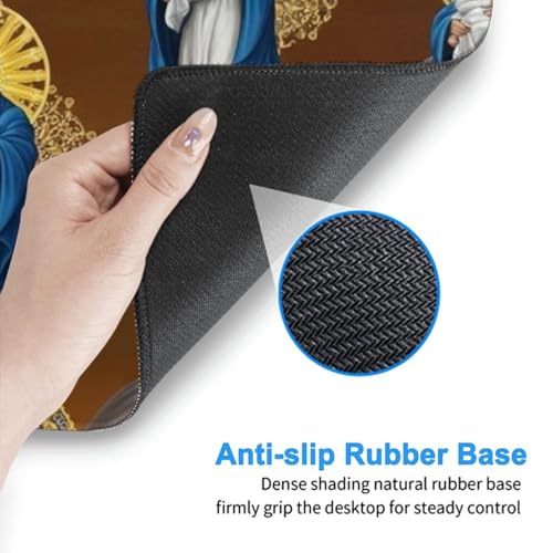 Water Resistant Desktop Mousepad Virgin Mary Mother of God Catholic Religious Christian God Faith, Extended Large Gaming Mat for Home Office Gaming Scene - color: Pattern (154), size: 29.5L x 15.8W inches