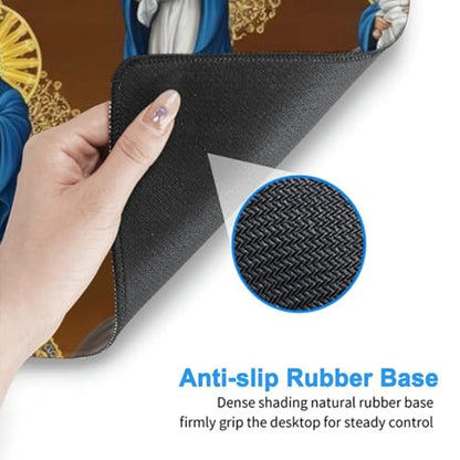 Water Resistant Desktop Mousepad Virgin Mary Mother of God Catholic Religious Christian God Faith, Extended Large Gaming Mat for Home Office Gaming Scene - color: Pattern (154), size: 29.5L x 15.8W inches