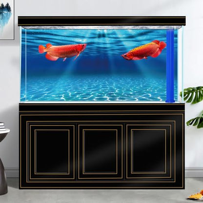 Natural Undersea Aquarium Background, Underwater Ocean Sunlight Fish Tank Background 30X18IN with 8 EVA Double-Sided Tape - color: Ocean, size: 30X18in/75X45cm
