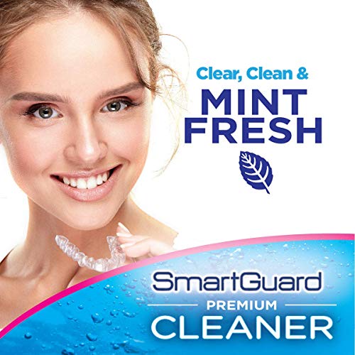 SmartGuard Dental Guard Night Guard for Clenching, Bruxism, and Grinding Dentist Designed Includes 2 Guards, 1 Travel Case, and a 60-Day Supply of Premium Cleaning Crystals - size: 9 Piece Set