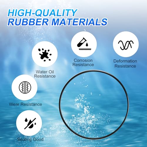 A20038 A-20038 O-Ring Replacement Part, Suitable for Fluval 104, 105, 106, 107, 204, 205, 206, 207 Motor Head Lid Sealing Ring Aquarium Filter Replacement Part, Black, 2 Pieces