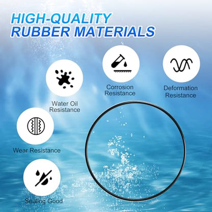 A20038 A-20038 O-Ring Replacement Part, Suitable for Fluval 104, 105, 106, 107, 204, 205, 206, 207 Motor Head Lid Sealing Ring Aquarium Filter Replacement Part, Black, 2 Pieces