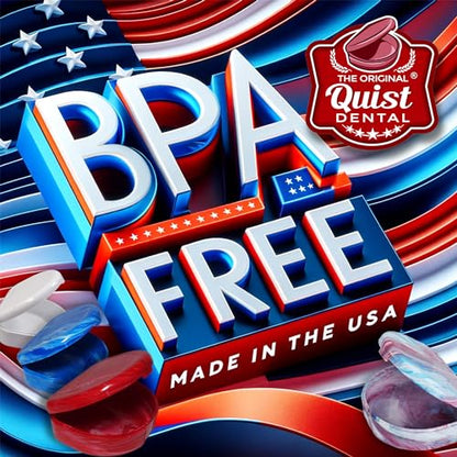 USA Made QUIST Dental® - Bulk Marble Retainer Cases (6) - Vent Holes - BPA Free - Unique Look