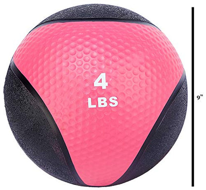Fitvids Slam Medicine Wall Balls Workout Exercise Fitness Weighted Balls for Cross Training, Strength and Conditioning Exercises, Cardio and Core Workouts - style: 4 Pounds