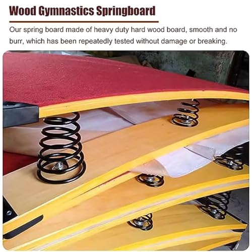 Gymnastics Springboard, Big Kids Junior with Springs - Anti-Skid Vaulting Equipment for Home Gym, School Training - size: 2 Springs 50x80x20cm