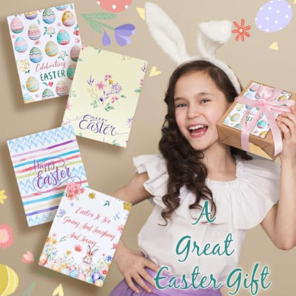 AmazingSpark 4 Set Mini Easter Gift Card Book Bunny Money Holder Envelope Booklet for Cash Easter Surprise Money Card Sleeve Book Eggs Rabbit Party Gift for DIY Basket Stuffer Spring Holiday Decor - style: Easter