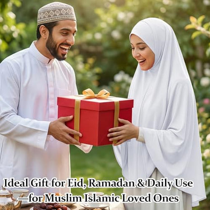 Ababalaya Women's Elegant Modest Muslim Islamic Ramadan Soft Lightweight Jersey Hijab Long Scarf - color: White, size: Large