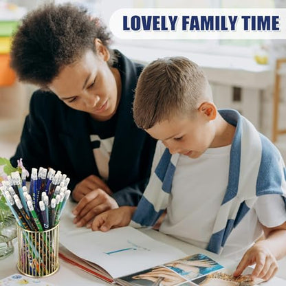 Crtiin 48 Pcs Ramadan Pencils Ramadan Mubarak Party Favors Novelty Toy Muslim Kids Gifts Bright School Party Supplies for Kids Students Classroom Learning Activities (Eid Style) - style: Eid Style