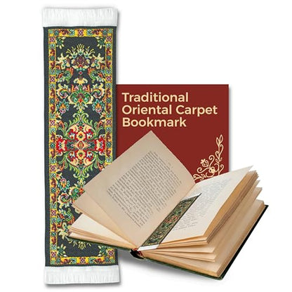 Oriental Carpet Bookmarks Kajara - Authentic Woven Carpet - Rug Bookmarks - Beautiful, Elegant, High Quality, Woven Cloth! Best Gifts for Men Women Adults Teens Teachers & Librarians!