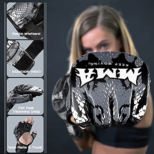 Punch Bag Training Gloves, LangRay MMA Grappling Gloves for Sparring Martial Arts Boxing Training for Adults and Kids - size: Small, style: MMA