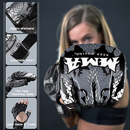 Punch Bag Training Gloves, LangRay MMA Grappling Gloves for Sparring Martial Arts Boxing Training for Adults and Kids - size: Medium, style: MMA