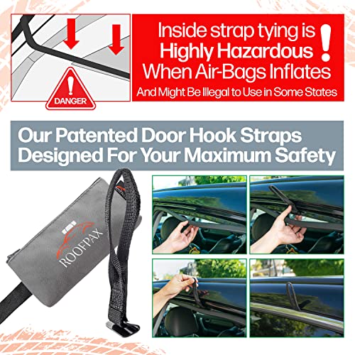 Expandable 15/19 cft. Car Rooftop Cargo Carrier Bag Waterproof Storage Including Double Zippers, Heavy-Duty Tie-Down Straps fit Cars with/Without Roof Top Rack or Side Rails - size: Expandable 15 to 19 Cubic feet