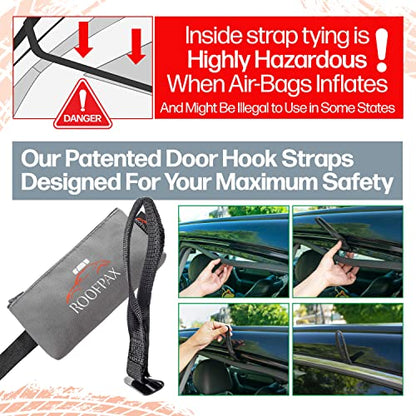 Expandable 15/19 cft. Car Rooftop Cargo Carrier Bag Waterproof Storage Including Double Zippers, Heavy-Duty Tie-Down Straps fit Cars with/Without Roof Top Rack or Side Rails - size: Expandable 15 to 19 Cubic feet