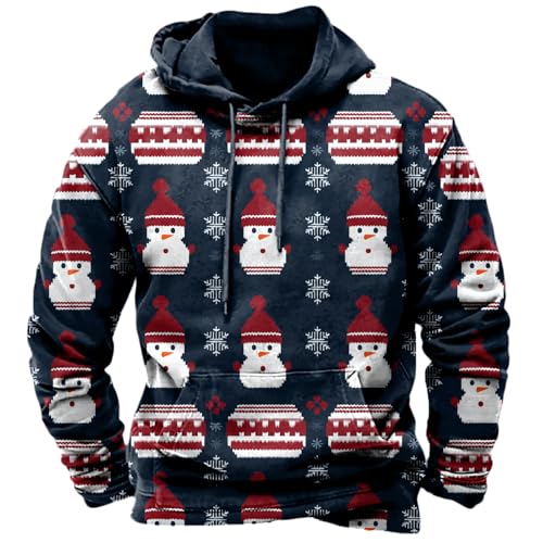 MARSVOVO Hoodies For Men Aztec Cowboy Western Vintage Ethnic Print Hooded Sweatshirt Fashion Graphic Fall Pullover - color: O Red, size: Medium