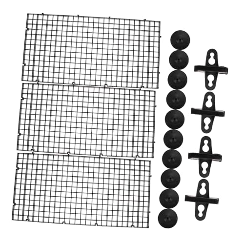 Happyyami 1set Fish Tank Divider Isolation Mesh Cups for Fish Breeding High Permeability Design Easy Installation Set - color: Black