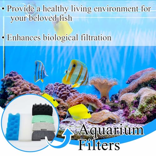 Threlaco 32 Pcs Aquarium Replacement Maintenance Kit Compatible with Fluval 206/207 Filter Media Including Biological Sponge, Ammonia/Phosphate/Nitrite Remover Pad, Aquarium Towel, Grease - style: 206/207