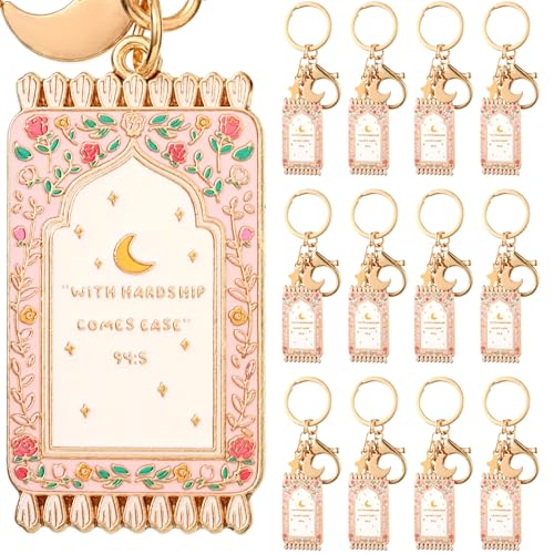 Islamic Keychain Gifts Bulk Plated Enamel Muslim Keychain Islamic Gifts for Women Men - color: Pink